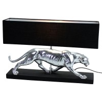 Stolní lampa -  Panther Baghiro  silver black